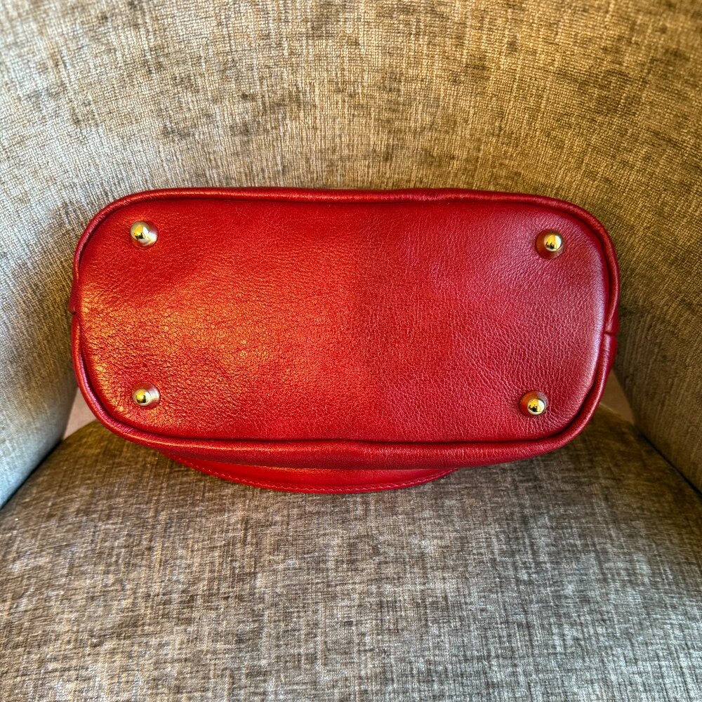 Divina Firenze - Made in Italy - Red - 100% Leather Handbag - Barely Used - Picture 4 of 7